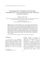 Transcultural Flow of Globalized TV Franchises Examining The X Factor and Vietnam Idol from a Discourse Analysis Perspective