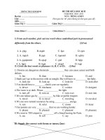 De thi ban ki 2 anh9+dap an