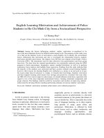 English Learning Motivation and Achievement of Police Students in Ho Chi Minh City from a Sociocultural Perspective