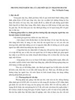 PHƯƠNG PHÁP KIỂM TRA CỦA BỘ MÔN QUẢN TRỊ KINH DOANH