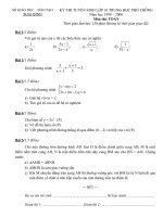 Đề thi vào THPT tỉnh Thái Bình 99-2000