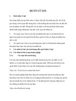 Thảo luận môn Quản lý chức năng hoạt động của tổ chức: Quản lý giá