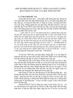 Đề tài một số biện pháp quản lý nâng cao chất lượng hoạt động tự học của học sinh nội trú trường PTDTNT cà mau