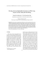 Đa dạng cấu trúc thành phần loài chim ở xã Phù Long, huyện Cát Hải, thành phố Hải Phòng