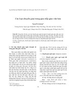 Các loại chuyển giao trong giao tiếp giao văn hóa