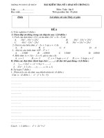 Bài số 1 - Lớp 8