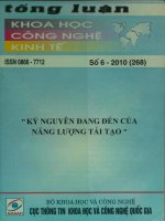 Kỷ nguyên đang đến của năng lượng tái tạo tổng luận Khoa học Công nghệ Kinh tế.PDF