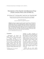 Determination of Non-Steroidal Anti-Inflammatory Drugs (Nsaids) in Surface Water at Ho Chi Minh City