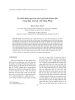 So sánh hiệu quả của các loại hình nhóm đôi trong dạy sửa bài viết tiếng Pháp