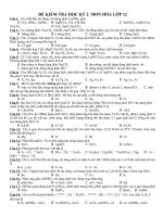 ĐỀ THAM KHẢO HỌC KÌ II(HÓA 12)