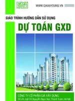 Giáo trình hướng dẫn sử dụng phần mềm lập dự toán xây dựng