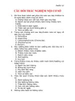 CÂU HỎI TRẮC NGHIỆM NỘI CƠ SỞ