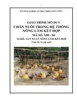 giáo trình mô đun chăn nuôi trong hệ thống nông lâm kết hợp