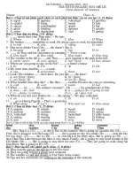 DE THI TA HKII LOP 6, 7, 8, 9