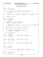 Bài tập tích phân hàm vô tỷ có lời giải