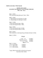 ĐỀ KIỂM TRA ĐIỊNH KỲ CUỐI HKII & HƯỚNG DẪN CHẤM