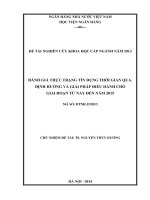 Đánh giá thực trạng tín dụng thời gian qua, định hướng và giải pháp điều hành cho giai đoạn từ nay đến năm 2015