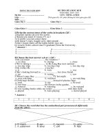 De thi ban ki 2 anh8+dap an