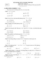 de thi hoc ky II khoi 10 CB co dap an va co TN