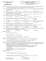 Đề thi đáp án vào lớp 10 THPT Nam Định 2009-2010