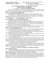 Quy chế làm việc của Hội đồng trường