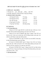 BIÊN BẢN HỌP TỔ CHUYÊN MÔN TỔ HAI NĂM HỌC 2014 - 2015