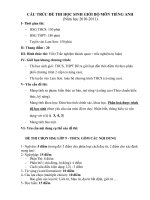 Cau truc de thi HSG mon tieng Anh