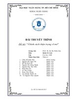 Tiểu luận kinh tế vĩ mô thận trọng chính sách vĩ mô