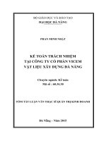 Kế toán trách nhiệm tại công ty cổ phần VICEM vật liệu xây dựng Đà Nẵng