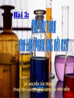 CÁC BÀI TOÁN KIM LOẠI TÁC DỤNG VỚI AXIT