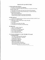 Tài liệu ôn thi công chức môn Tin học