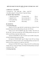 BIÊN BẢN HỌP TỔ CHUYÊN MÔN TỔ MỘT NĂM HỌC 2014 - 2015
