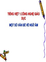 TIẾNG VIỆT 1.CÔNG NGHỆ GIÁO DỤC một số vấn đề về ngữ âm