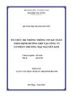 Tổ chức hệ thống thông tin kế toán theo định hướng ERP tại công ty cổ phần thương mại Nguyễn Kim