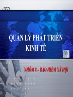 Thảo luận môn Quản lý phát triển kinh tế: Bảo hiểm xã hội