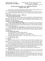 Kế hoạch hoạt động của Hội đồng trường