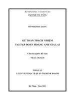 Kế toán trách nhiệm tại tập đoàn Hoàng Anh Gia Lai.