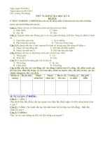 ĐỀ THI HỌC KÌ II MÔN SINH 7]