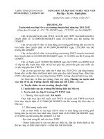 Phương án tuyển sinh 10- năm học 2011-2012