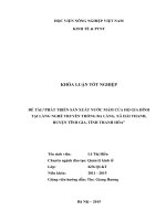 Phát triển sản xuất nước mắm của hộ gia đình tại làng nghề truyền thống Ba Làng, xã Hải Thanh, huyện Tĩnh Gia, tỉnh Thanh Hóa
