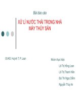 XỬ LÍ NƯỚC THẢI TRONG NHÀ MÁY THỦY SẢN