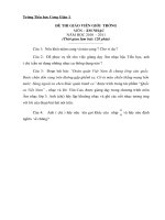 Đề thi khảo sát giáo viên