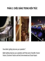 VẬT LÝ KIẾN TRÚC CHƯƠNG 1: CHIẾU SÁNG TRONG KIẾN TRÚC