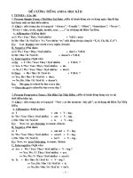 Đề cương ôn thi HK2 2011