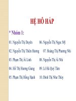 Thuyết trình chủ đề Hệ hô hấp của động vật