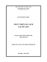 Phát triển du lịch tại Mỹ Sơn