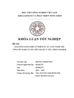 Giải pháp giảm thiểu ô nhiễm ở các làng nghề thủ công mỹ nghệ xã Yên Tiến, huyện Ý Yên, tỉnh Nam Định