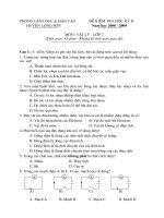 Đề thi HK II môn Lý 7 Huyện Lương Sơn xx