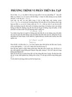 Phuong trinh vi phan tren da tap