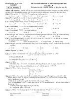 Đề thi đáp án vào lớp 10 THPT Nam Định